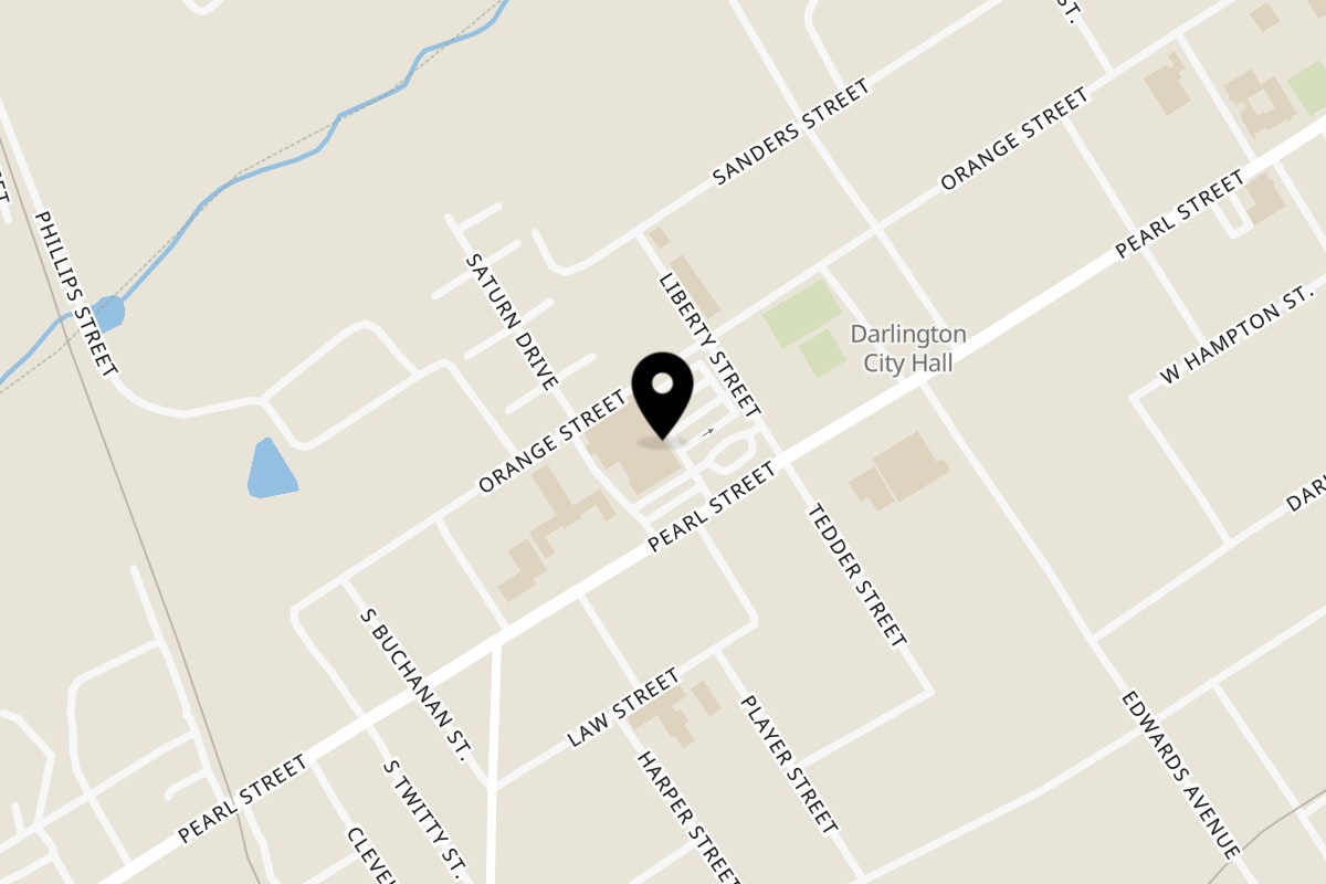 Map showing the location of SC House of Wings on 500 Pearl St in Darlington